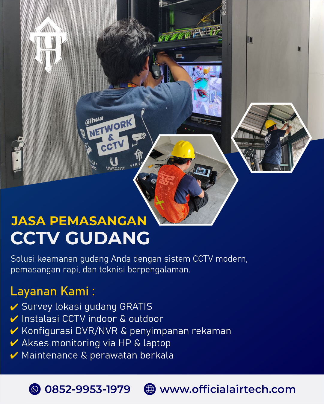 Jasa Pasang CCTV Gudang Murah Makassar Aman dan Terpantau